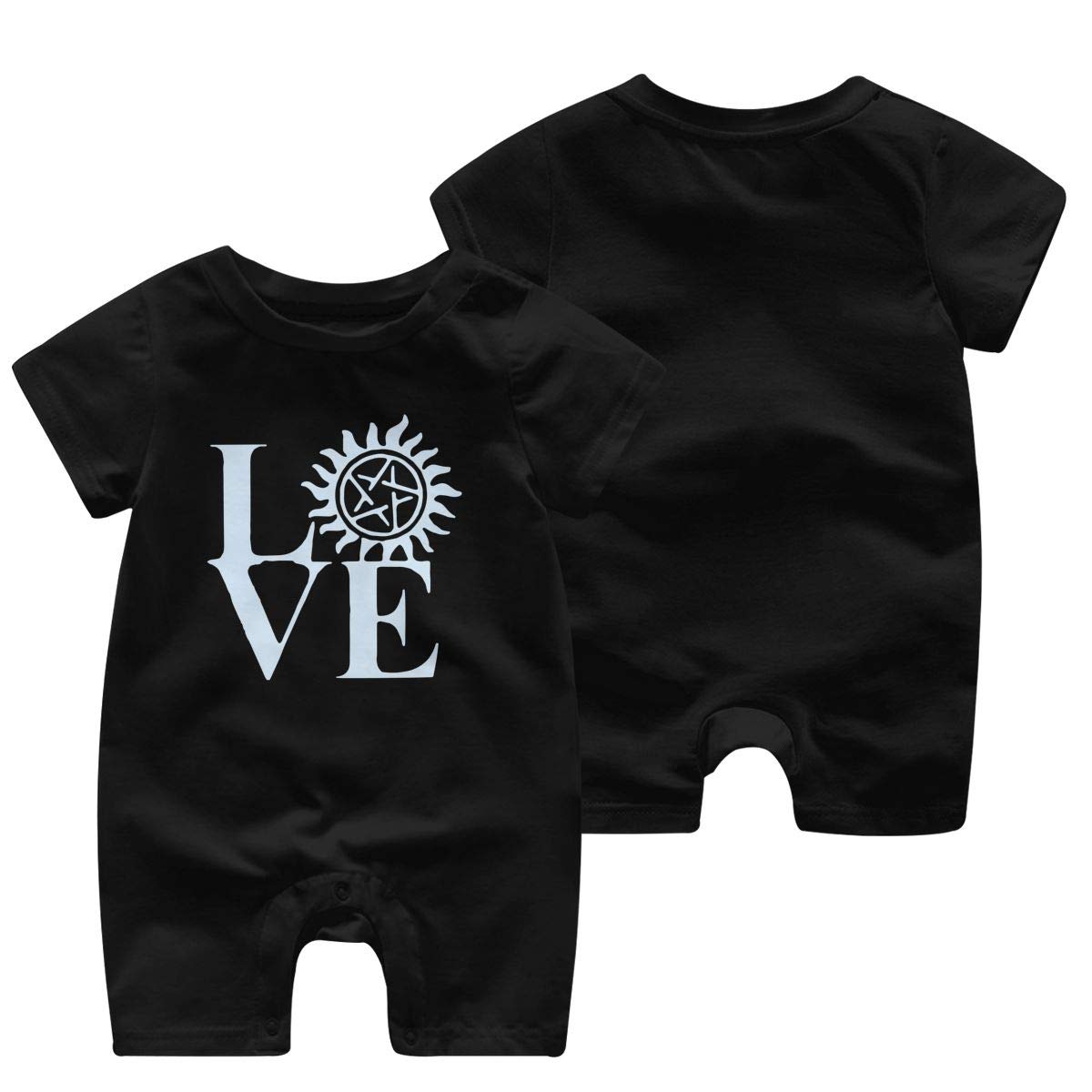 Supernatural Baby Girl & Boy Short Sleeve Romper Jumpsuit - Cute Printed Unisex Infant Outfit for Newborns | Perfect for Playtime, Photo Shoots & Everyday Wear