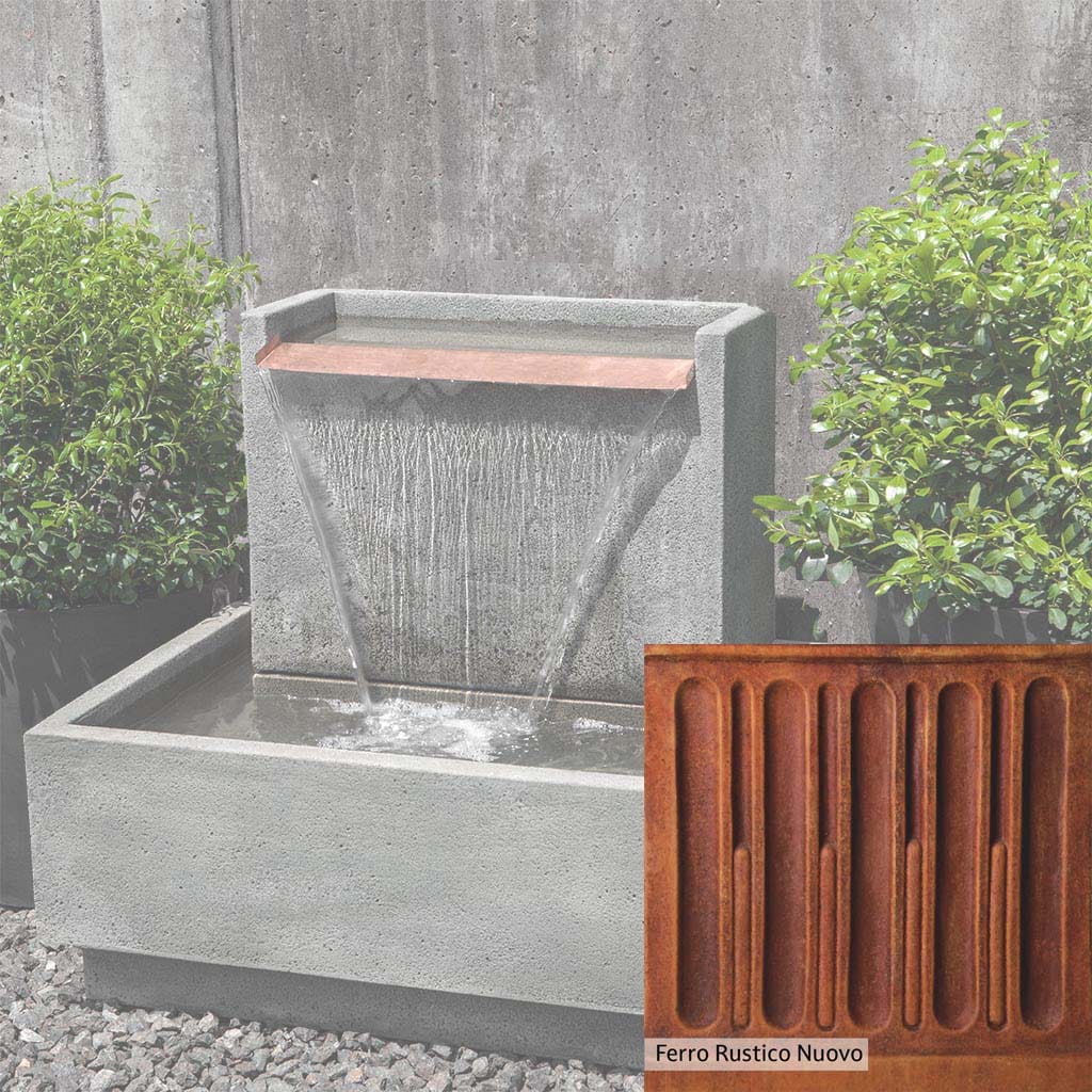Campania International Falling Water Fountain II - Outdoor Garden Waterfall Feature for Patio, Yard, and Landscape Decor | Relaxing Water Sounds for Backyard Oasis