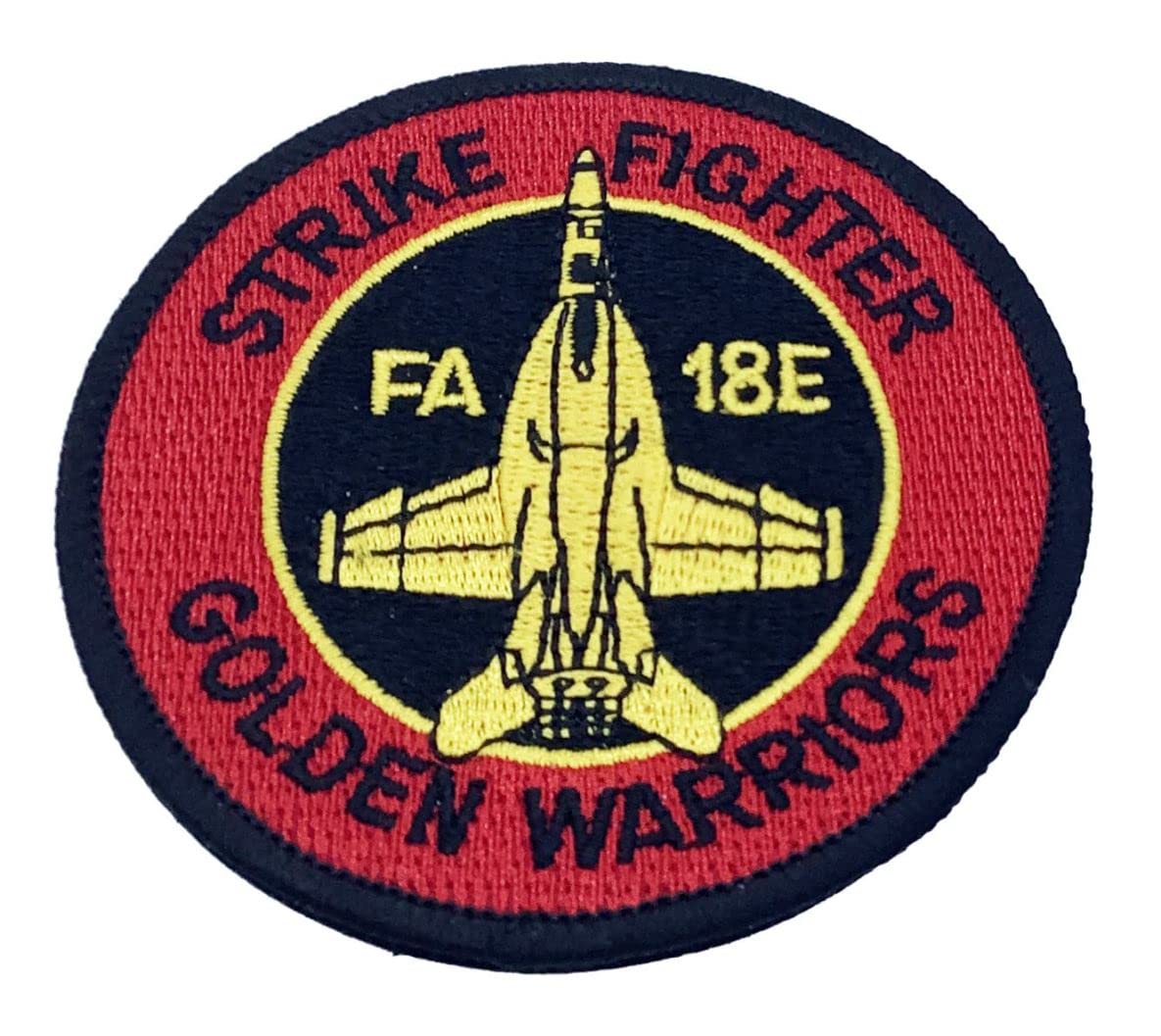 VFA-87 Golden Warriors Shoulder Patch with Hook and Loop Fastener - Military Morale Patch for Jackets, Bags & Tactical Gear | US Navy Fighter Squadron Embroidered Badge