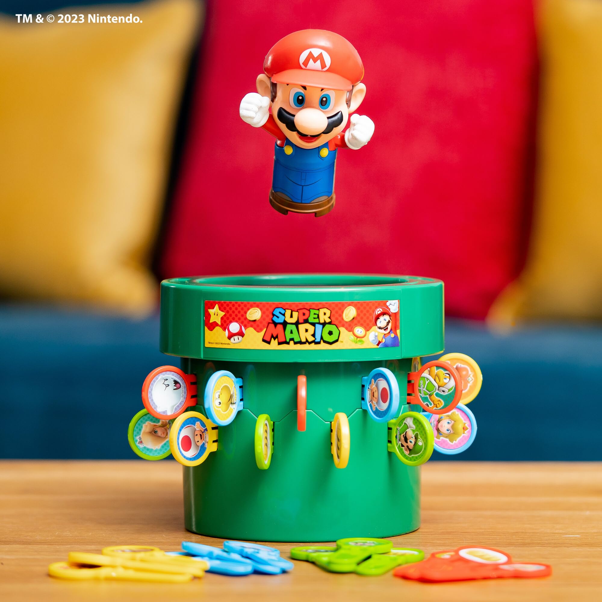 Super Mario Pop Up Board Game for Kids - Fun Family Board Game for 2-4 Players Ages 4+ - Preschool & Family Game Night Activity - Perfect Birthday Gift for Boys & Girls - Great for Indoor Playdates & Holiday Gatherings