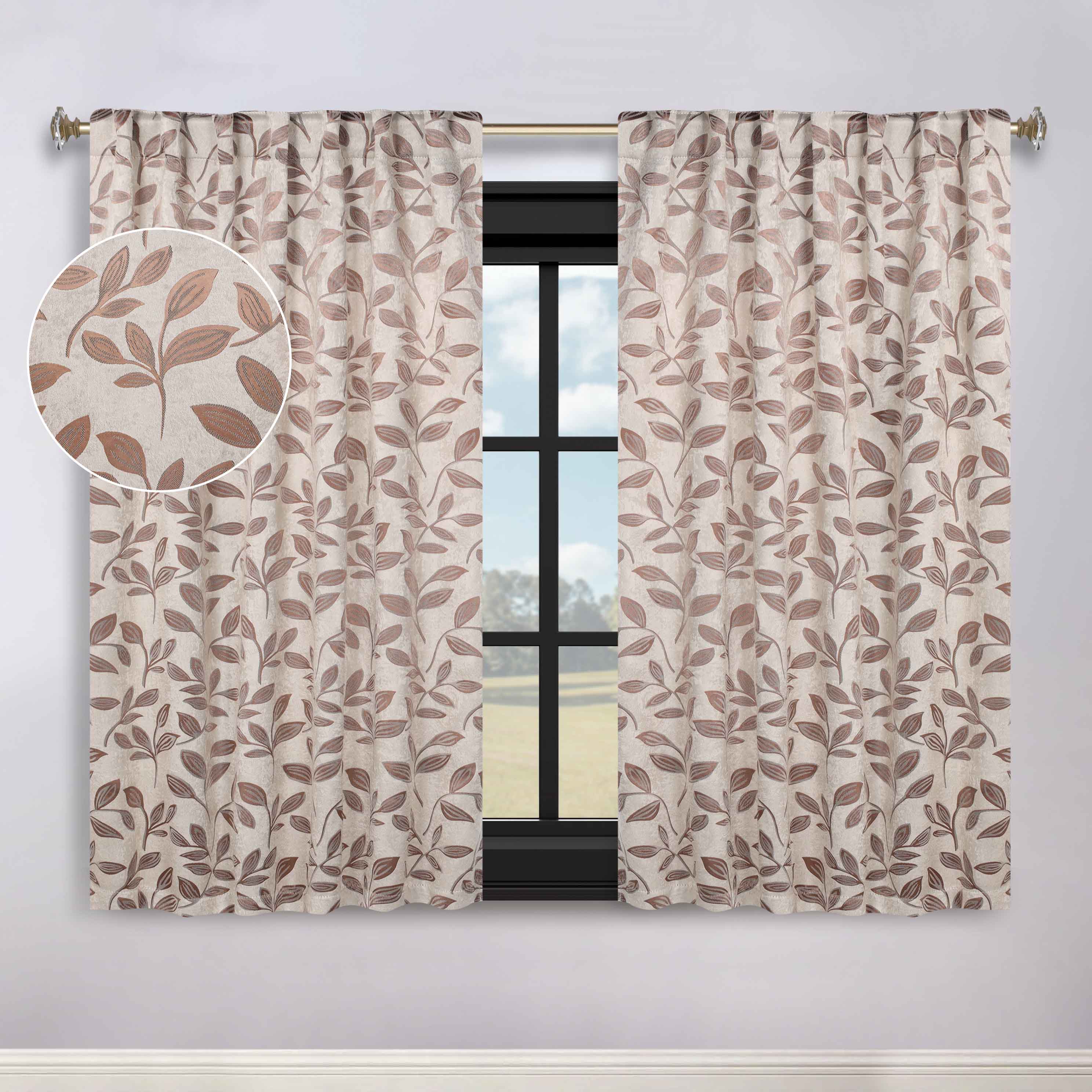 Premium Blackout Curtains for Bedroom - Super Soft Thermal Insulated Room Darkening Drapes with Back Tab Design (Set of 2 Panels) - Perfect for Nursery, Home Theater & Shift Workers