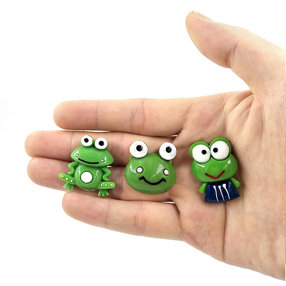 6-Piece Green Frog Fridge Magnets Set - Cute Refrigerator Decor & Magnetic Memo Holders for Kitchen, Office, Dorm - Small Home Accessories for Organizing Notes & Photos