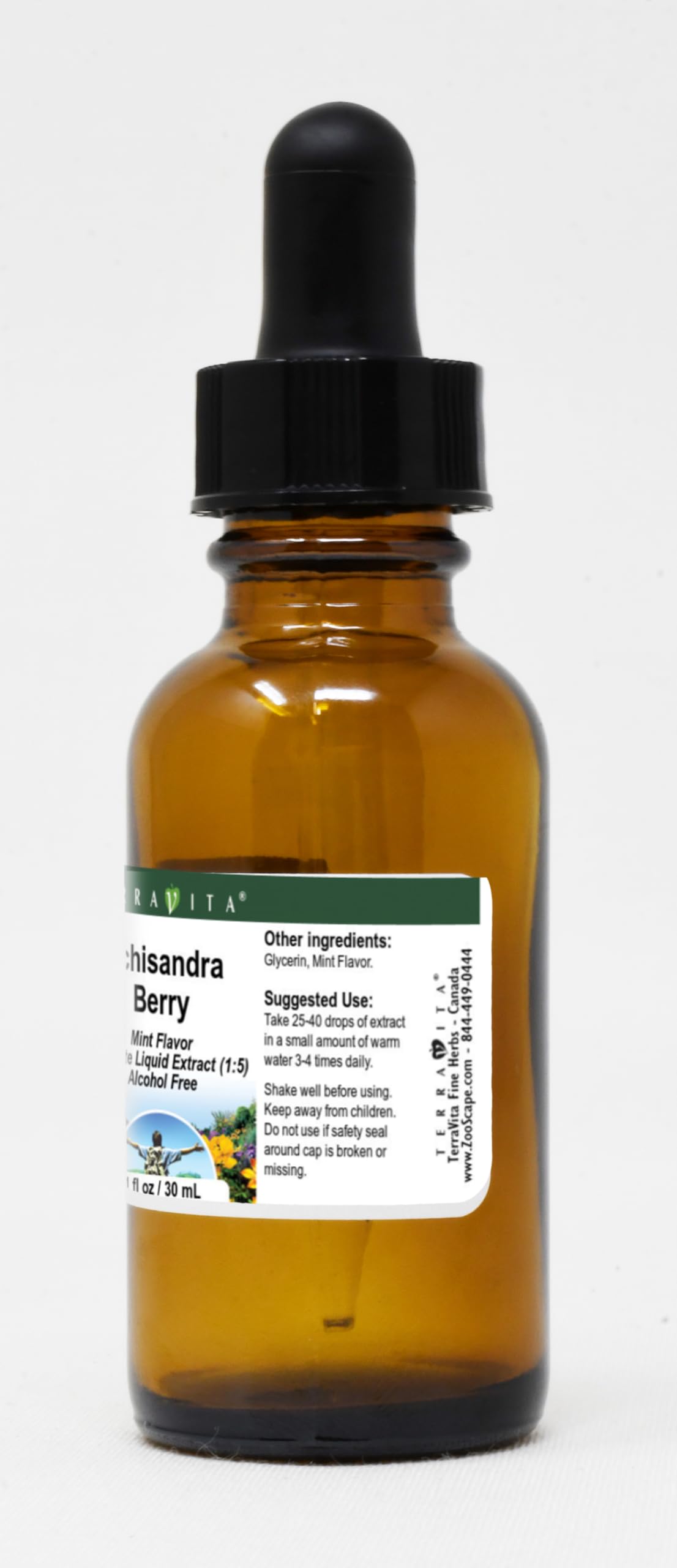 Organic Schisandra Berry Glycerite Liquid Extract (1:5) - Natural Mint Flavor, 1 oz - Immune Support & Stress Relief - Perfect for Herbal Tea, Smoothies & Wellness Drinks