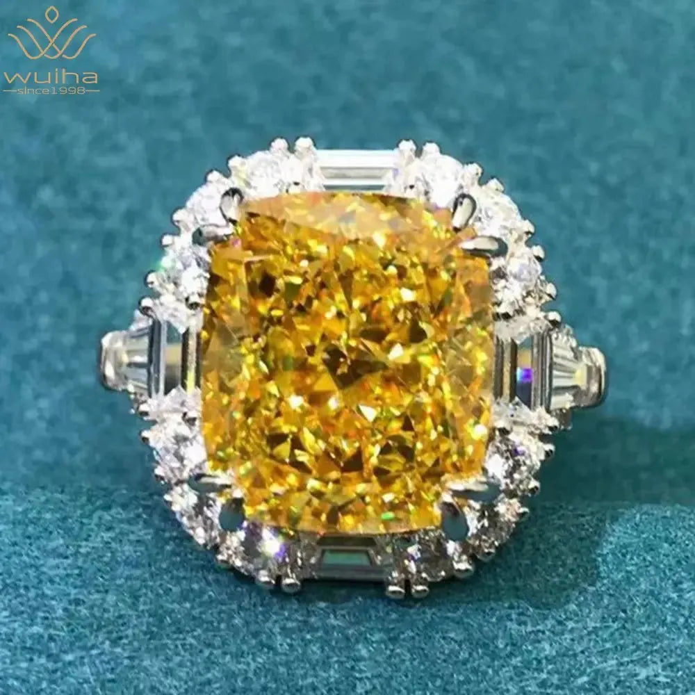 8CT VVS D Color Cushion Cut Created Moissanite Engagement Ring - 925 Sterling Silver Custom Wedding Jewelry for Proposal, Anniversary & Special Occasions