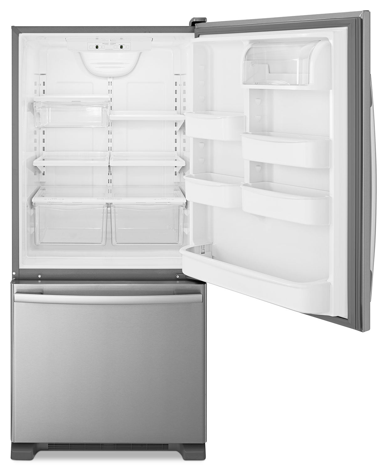 Amana 18.7 Cu. Ft. Stainless Steel Bottom Freezer Refrigerator ABB1924BRM - Perfect for Modern Kitchens & Large Families