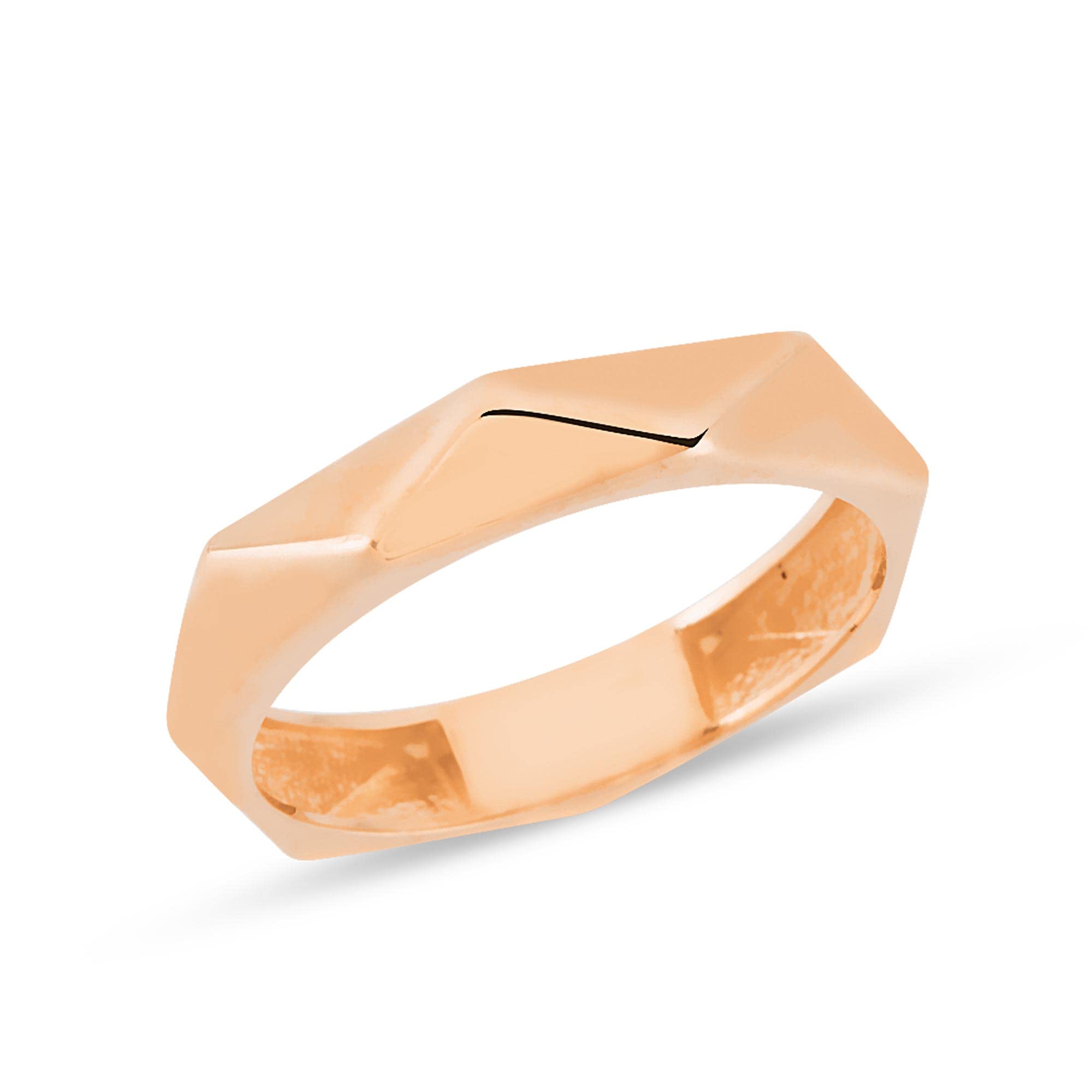 14K Solid Gold Dainty Stacking 4mm Wavy Band Ring - Yellow, White & Rose Gold Options | Elegant Minimalist Stackable Rings for Women & Teens | Vintage Style Fine Jewelry | Perfect for Everyday Wear, Layering & Gift Giving (Size 4.5-12)