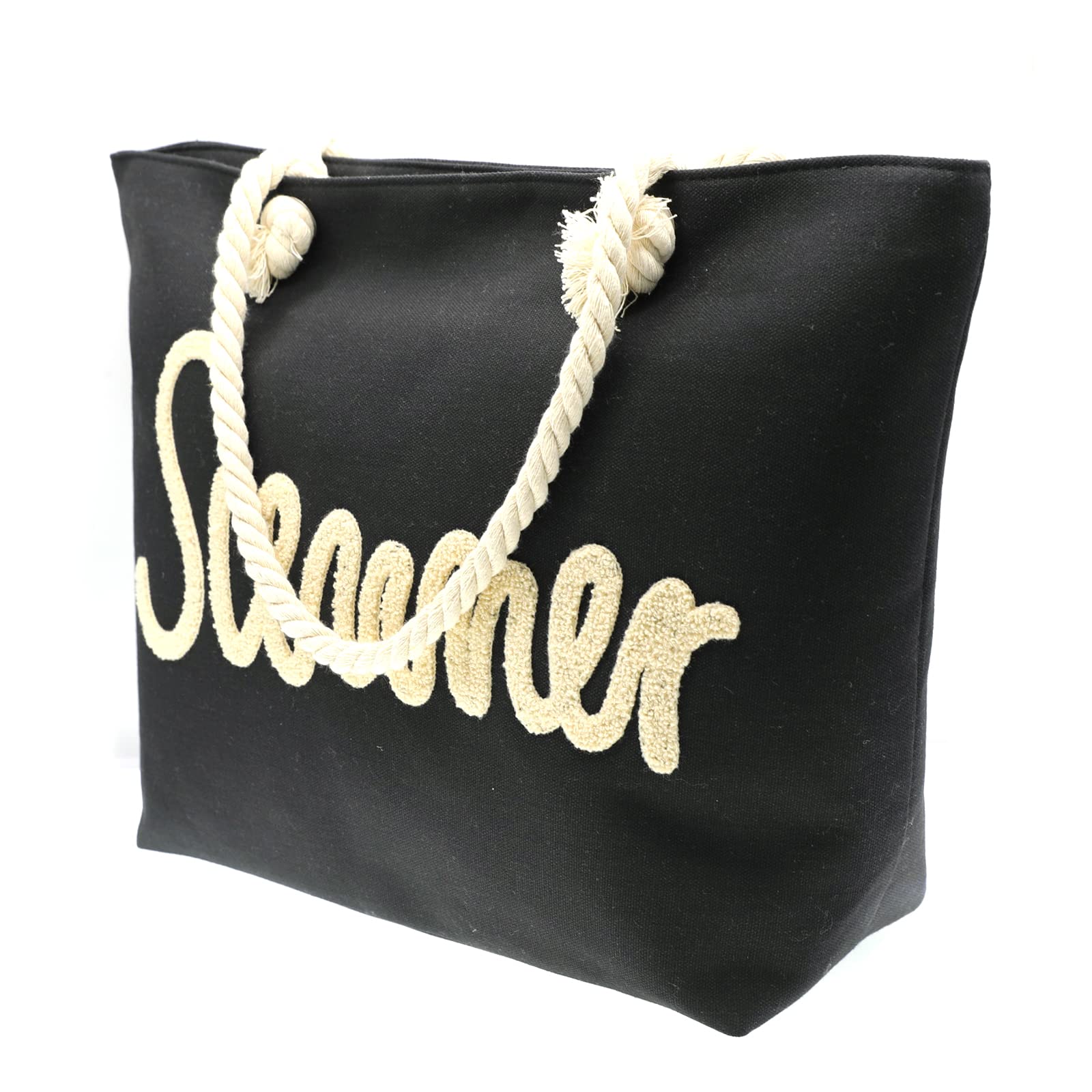 JNF Large Beach Tote Bags for Women - Waterproof Summer Shoulder Bag with Zipper - Perfect for Beach Vacations, Pool Parties & Travel Accessories