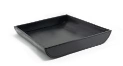 FOH London Flare Tray - Set of 6 Black 8-Inch Serving Trays for Appetizers, Desserts & Party Snacks | Elegant Entertaining & Home Decor