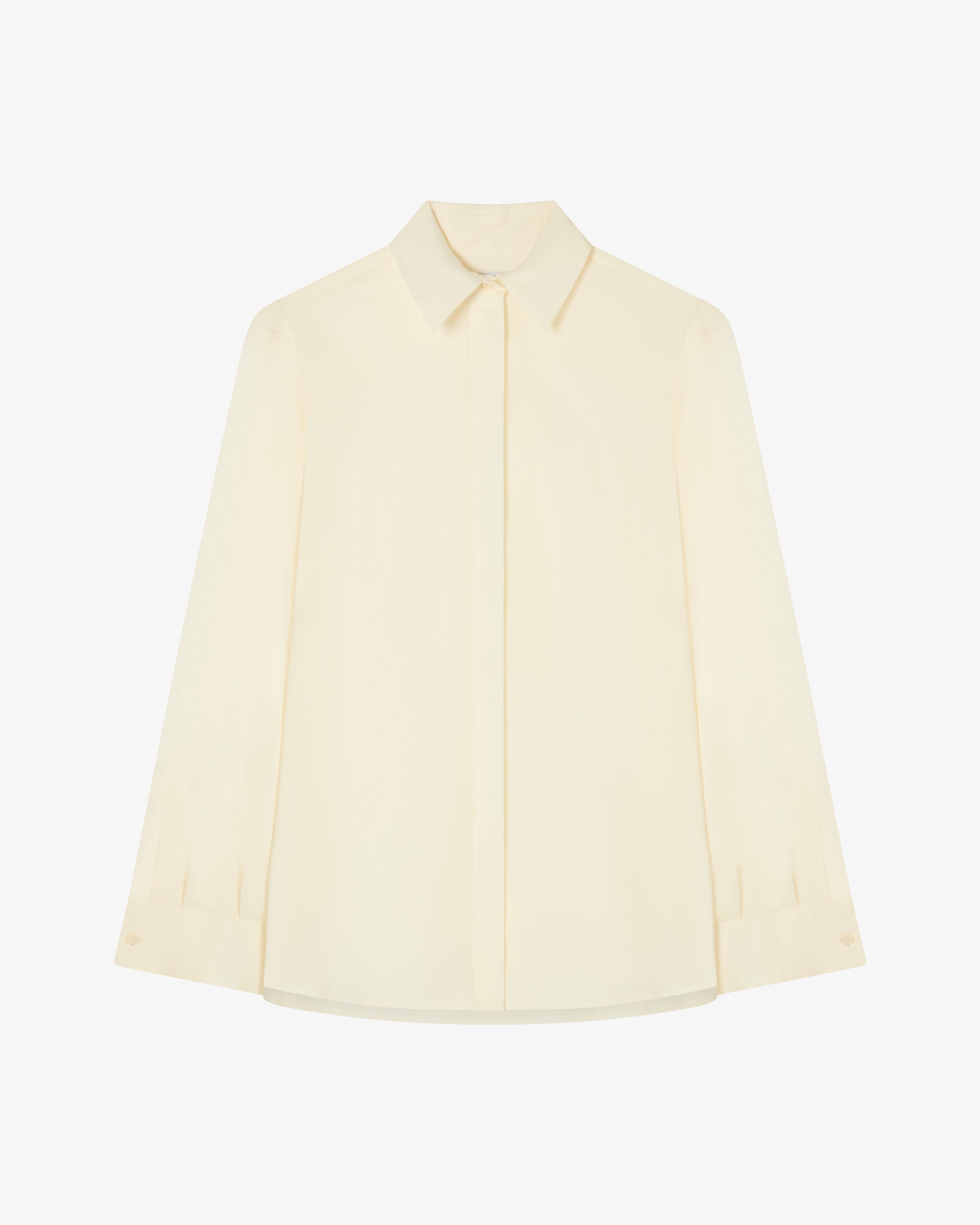 Elegant Silk Cape Sleeve Blouse in Cream - Perfect for Evening Parties, Weddings & Formal Occasions