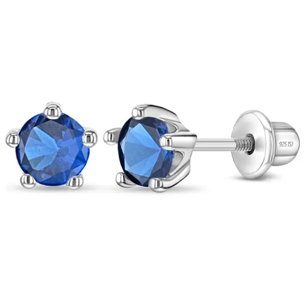 Kids' Classic CZ Birthstone Stud Earrings - Perfect for Birthdays, Gifts & Special Occasions