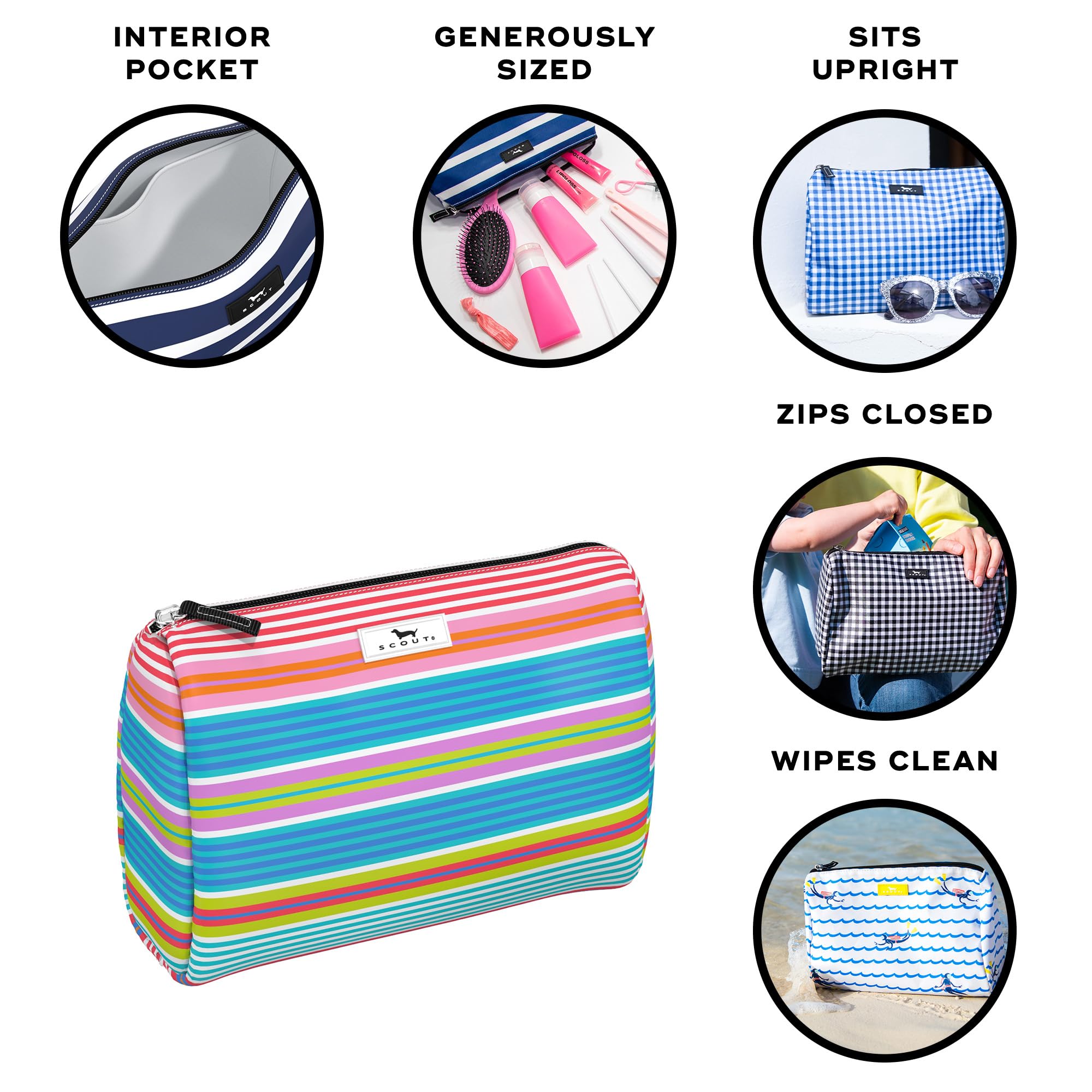 Waterproof Makeup Bag for Women - Large Travel Toiletry Cosmetic Pouch - Perfect for Travel & Gym