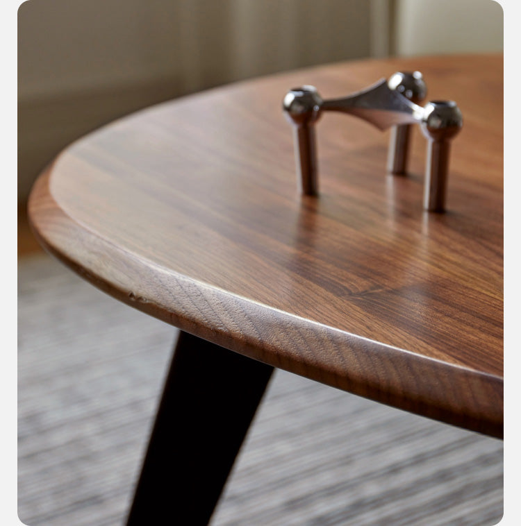 Solid Black Walnut Wood Coffee Table - Handcrafted Modern Living Room Furniture for Home Decor & Entertaining