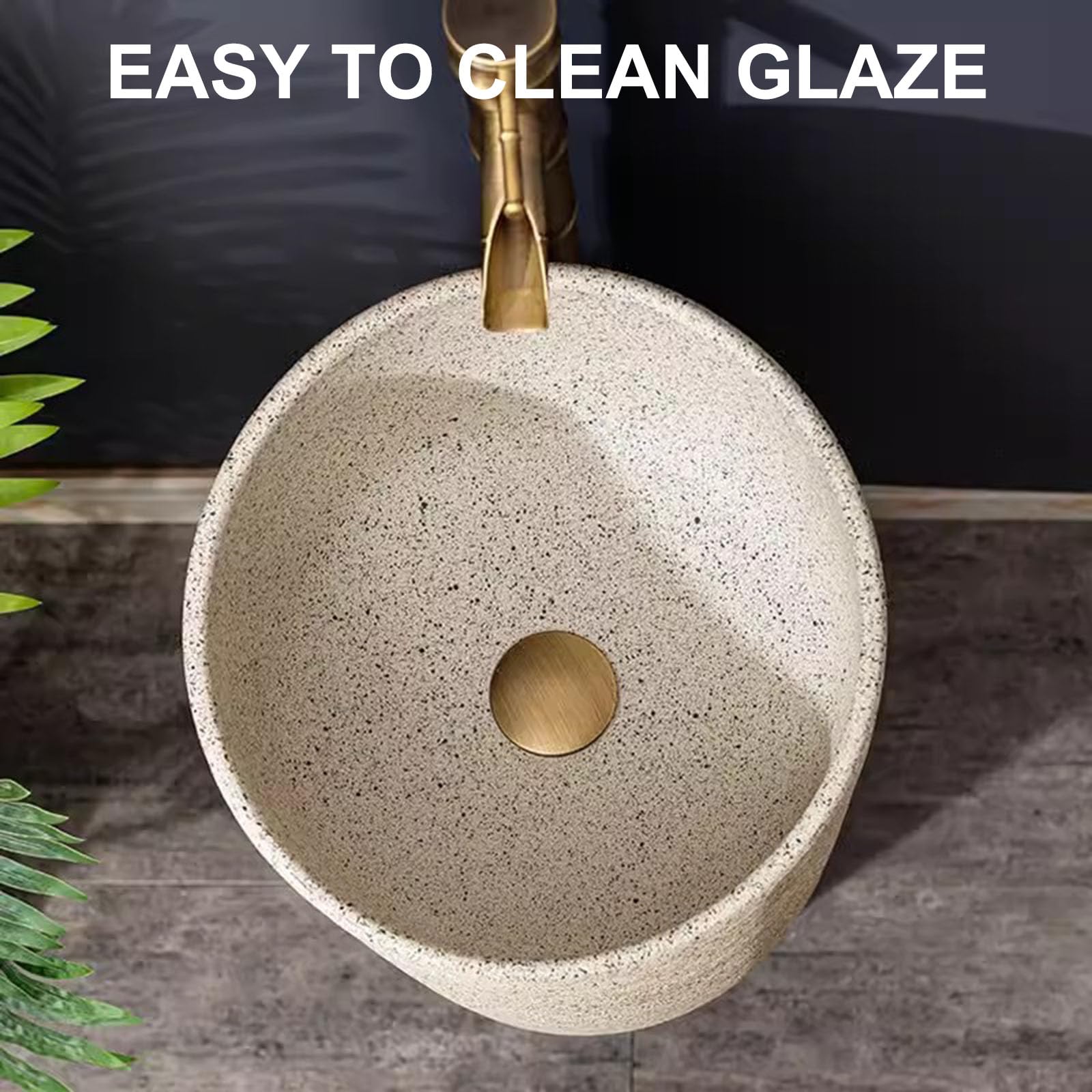One Piece Pedestal Sink - 32.3 Inch Tall Ceramic Standing Bathroom Sink with Faucet, Easy-Clean Porcelain Design, Scratch & Stain Resistant - Perfect for Modern Bathrooms, Powder Rooms & Guest Baths