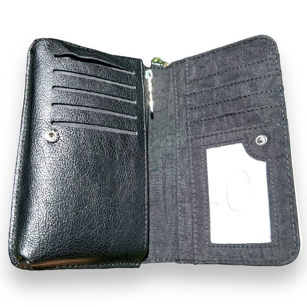 Secret Book Wallet Wristlet - RFID Blocking Leather Card Holder for Women - Perfect for Travel, Shopping & Everyday Use