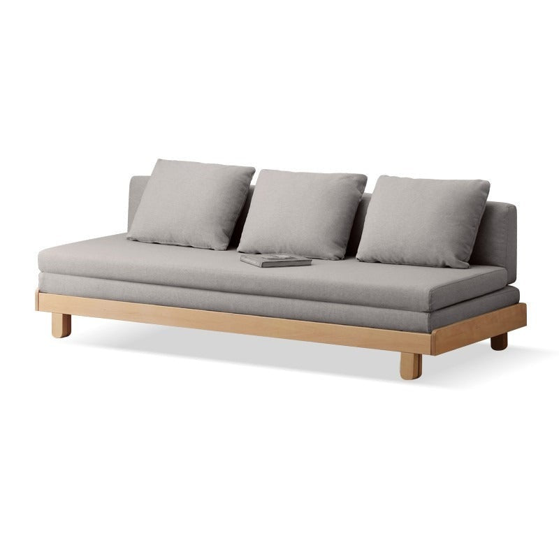 Solid Oak & Beech Wood Sofa Bed - Convertible Sleeper Sofa for Small Spaces, Guest Room & Living Room Furniture - Durable & Stylish Modern Design