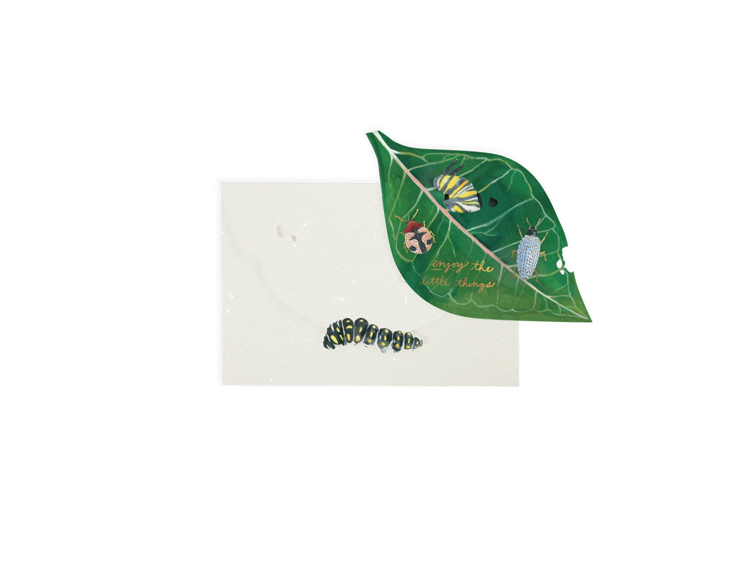 Encouragement Greeting Card with Caterpillar Design - Perfect for Kids' Motivational Gifts, Classroom Rewards & Inspirational Notes