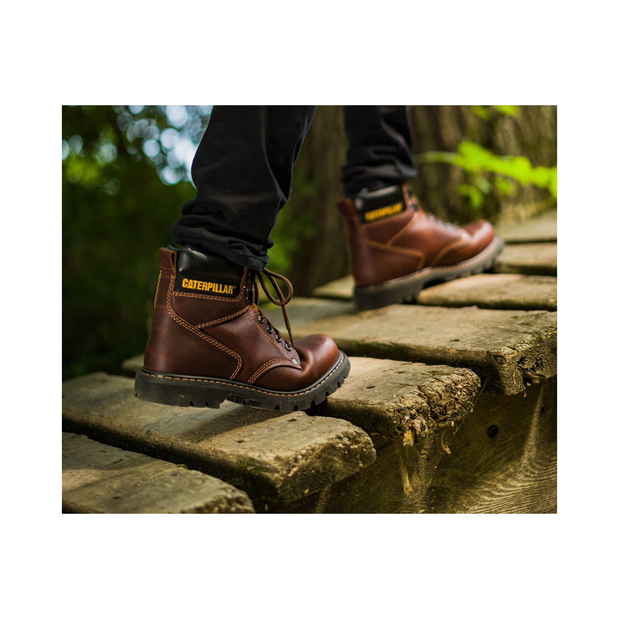 CAT Men's Second Shift Soft Toe Work Boots - Comfortable & Durable Steel Toe Shoes for Construction, Warehouse & Outdoor Work