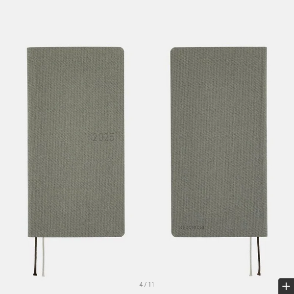 Hobonichi Techo 2025 Planner - Smoke Gray Weeks Hardcover, Weekly Horizontal Layout, English Edition (January Start, Monday Start) | Perfect for Journaling, Bullet Journal & Daily Planning