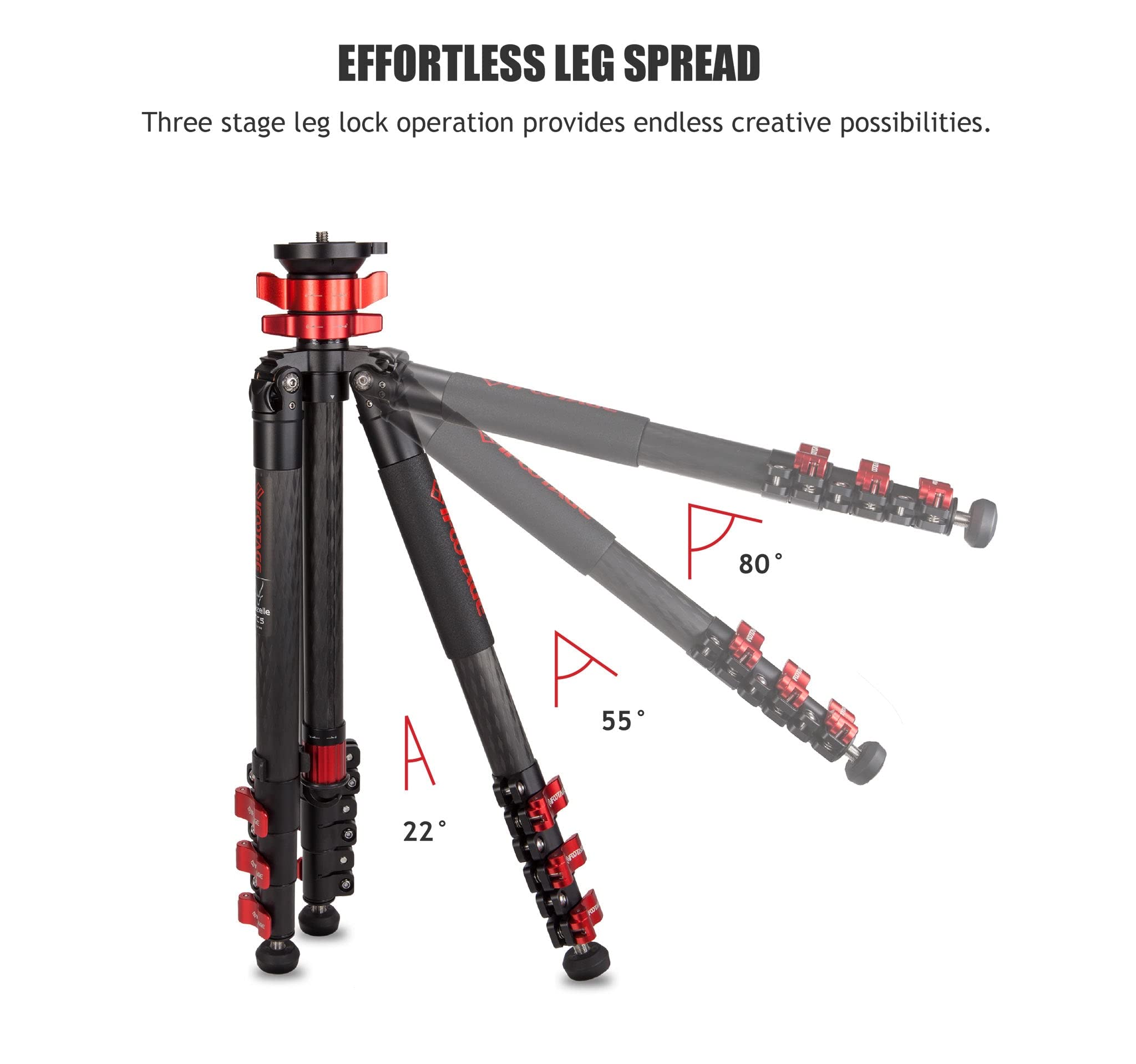 IFOOTAGE Gazelle Tripod - Aluminum DSLR Tripod with 360° Ball Head for Photography & Videography
