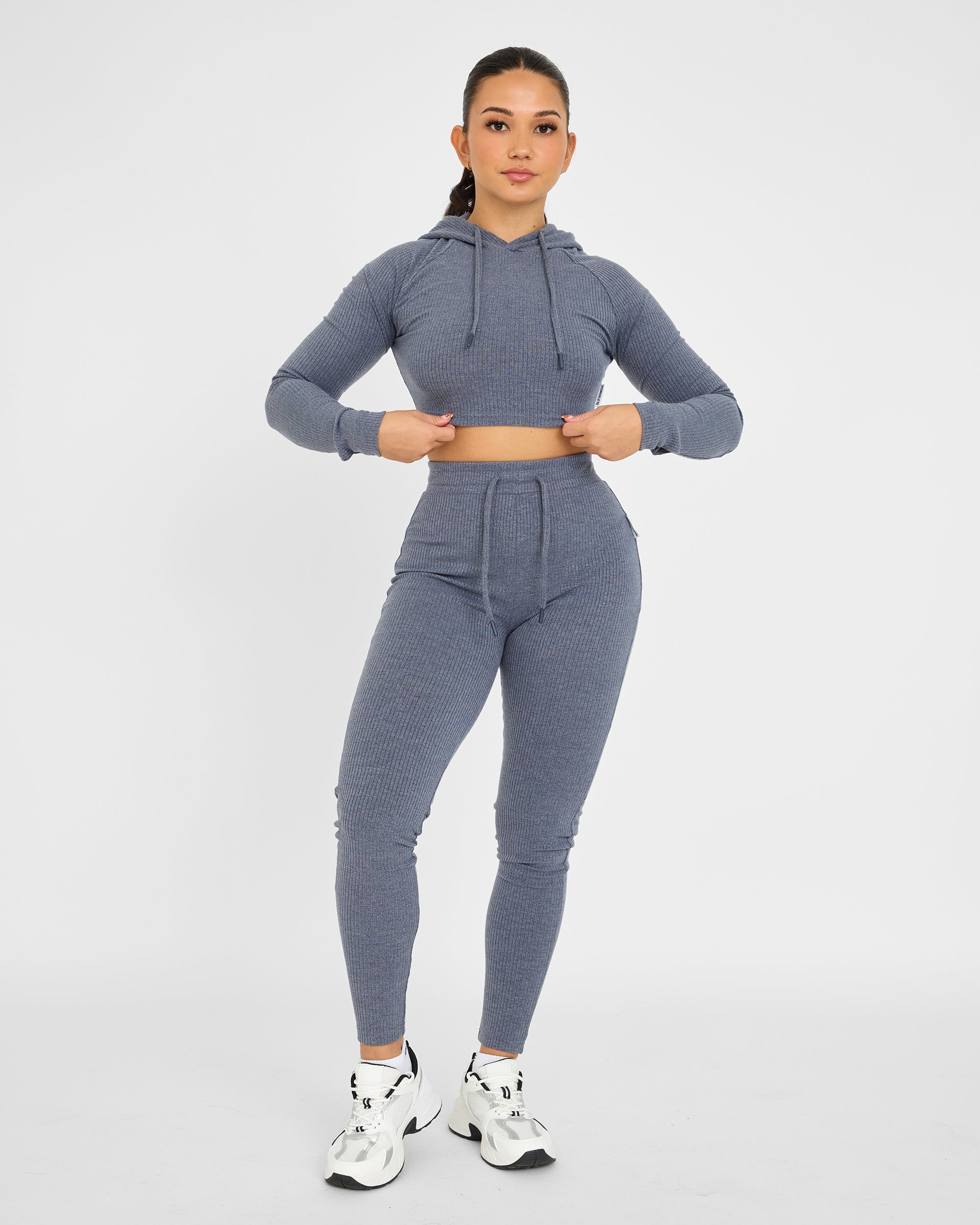 Women's Lounge Cropped Hoodie - Soft Fleece Pullover Sweatshirt for Casual Wear, Workout & Home Relaxation