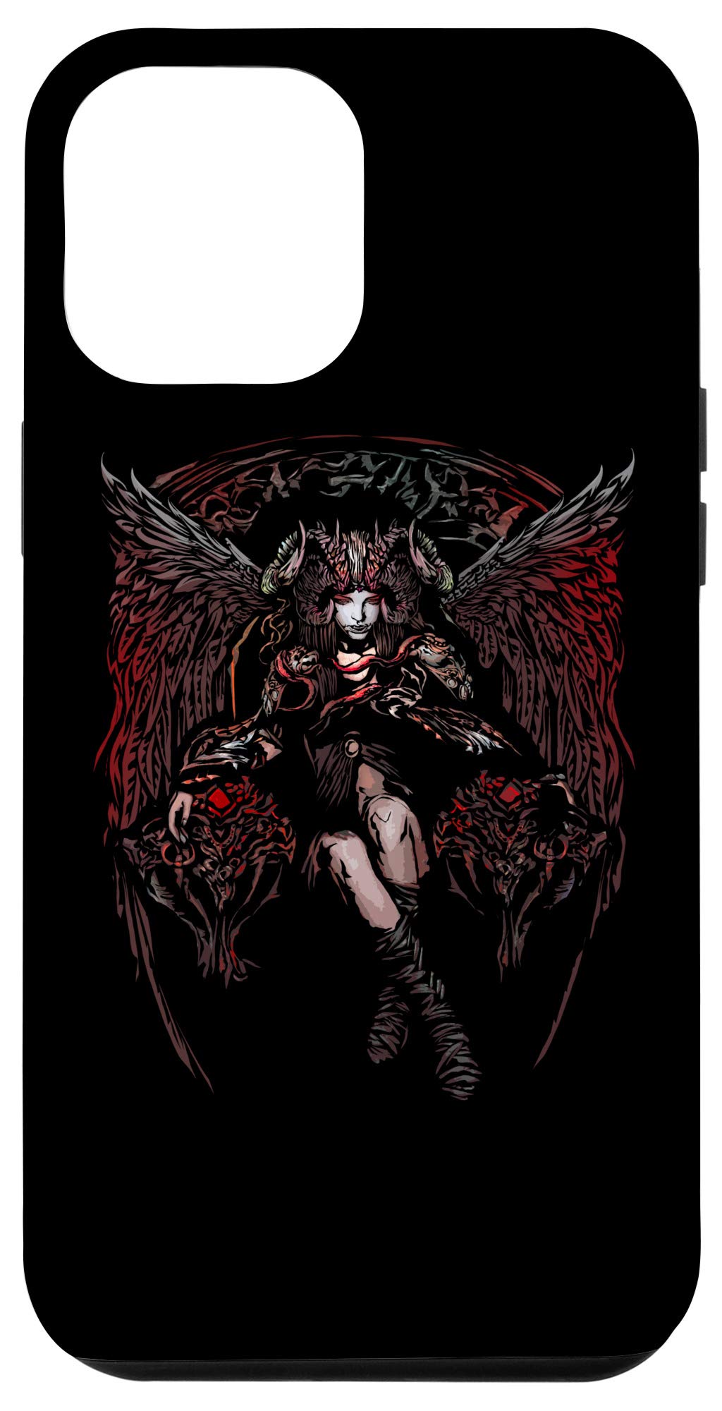 iPhone 12 Pro Max Case - Gothic Succubus Demon Design | Medieval Mythology Horror Phone Cover | Perfect for Halloween, Cosplay & Dark Aesthetic Lovers