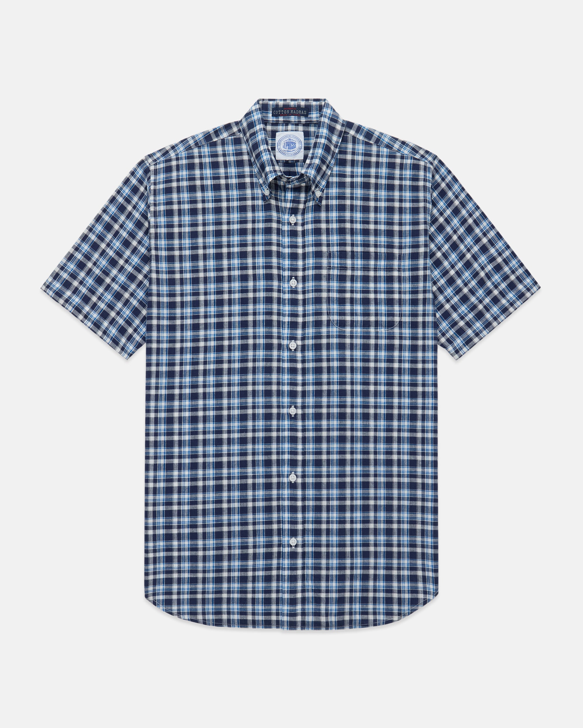 Men's Short Sleeve Madras Button Down Shirt - Casual Summer Plaid Shirt for Outdoor Activities & Beach Vacations