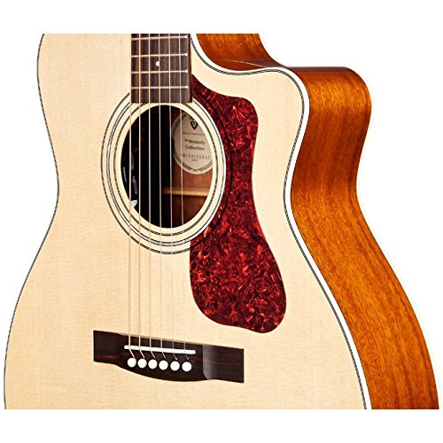 Guild OM-140CE Acoustic-Electric Guitar with Cutaway - Natural Finish | Perfect for Live Performances & Studio Recording
