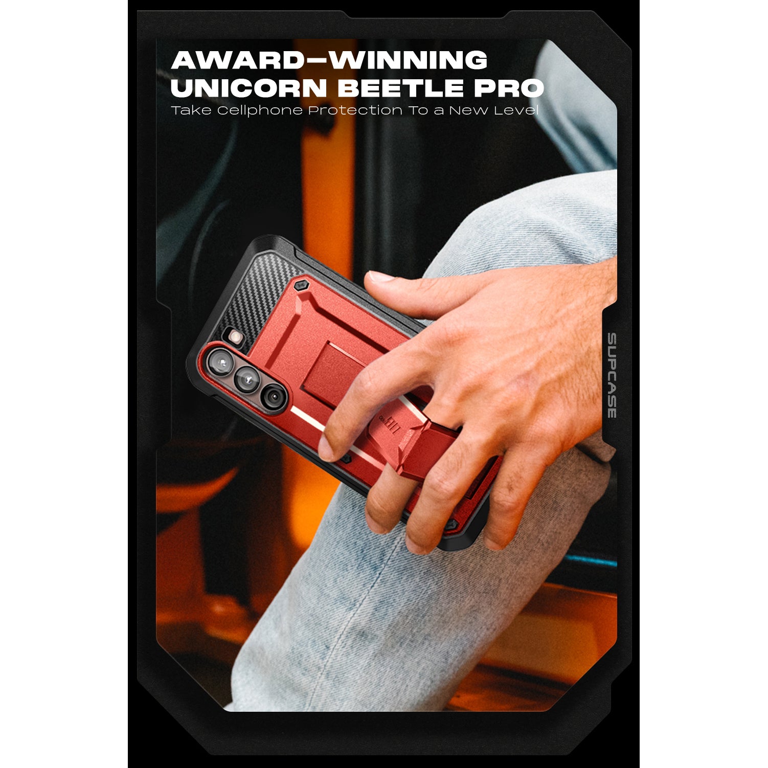 Samsung Galaxy S23 Unicorn Beetle PRO Heavy Duty Rugged Case - Metallic Red | Shockproof & Drop Protection for Outdoor, Work & Adventure