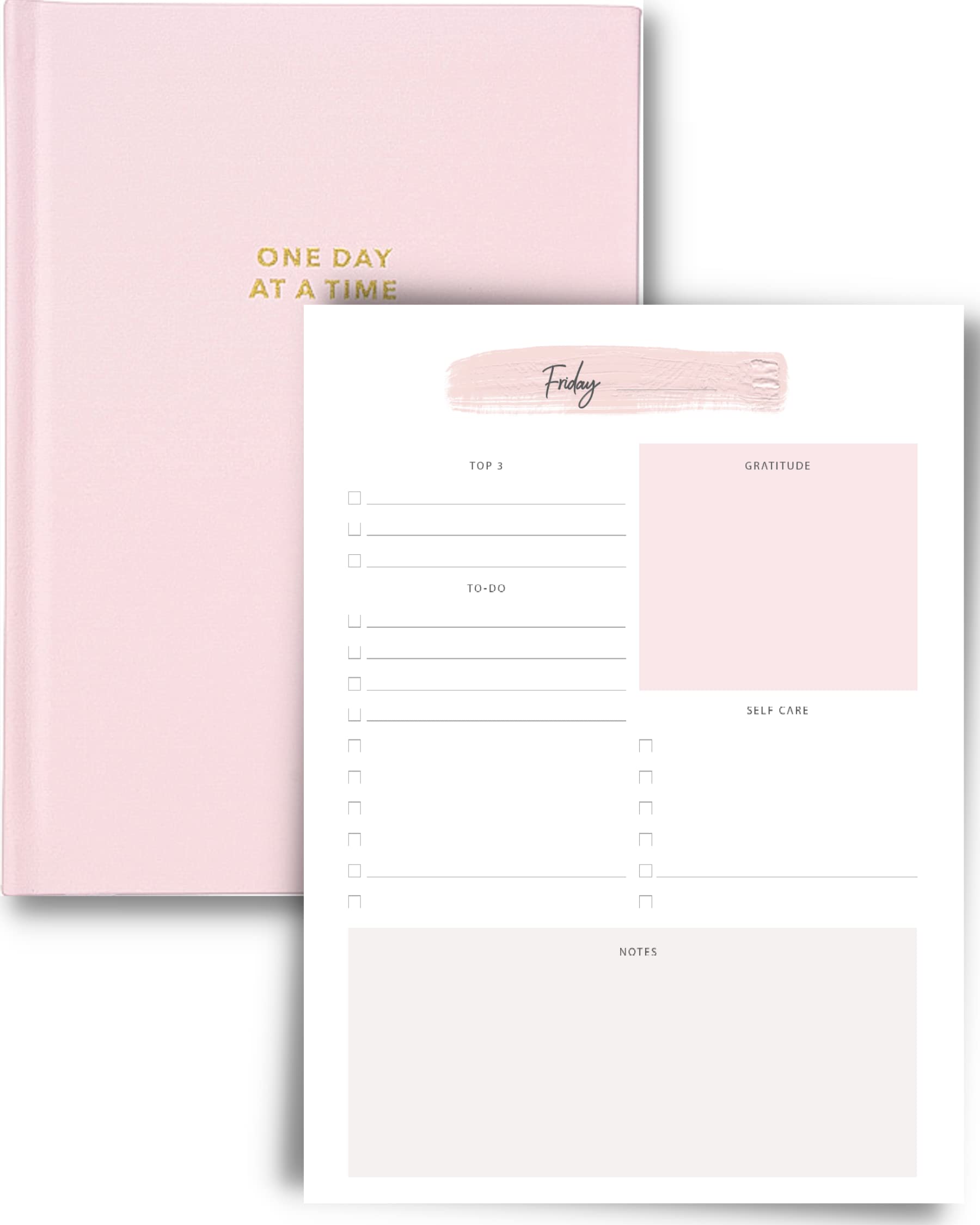 Lamare 6-Month Planner - Undated A5 Organizer with Goal Tracker & Quotes for Daily Planning - Pink Hardcover