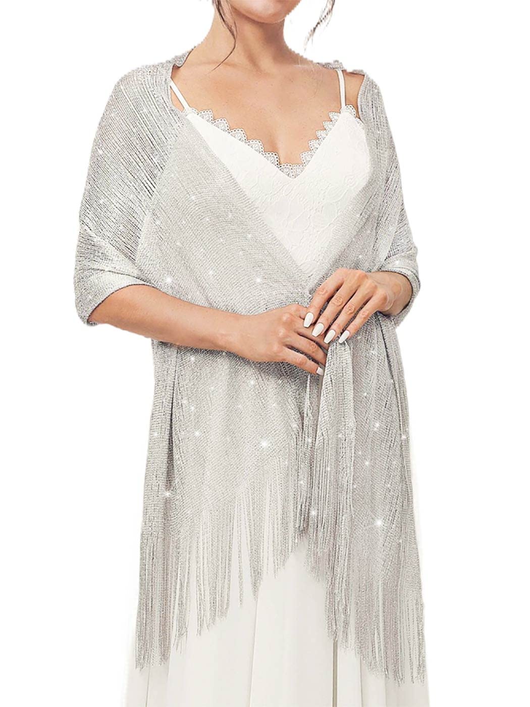 Elegant GORAIS Women's Shawls and Wraps - Rhinestone Buckle Wedding Scarf for Bride & Bridesmaids | Perfect for Evening Dresses, Formal Events & Special Occasions