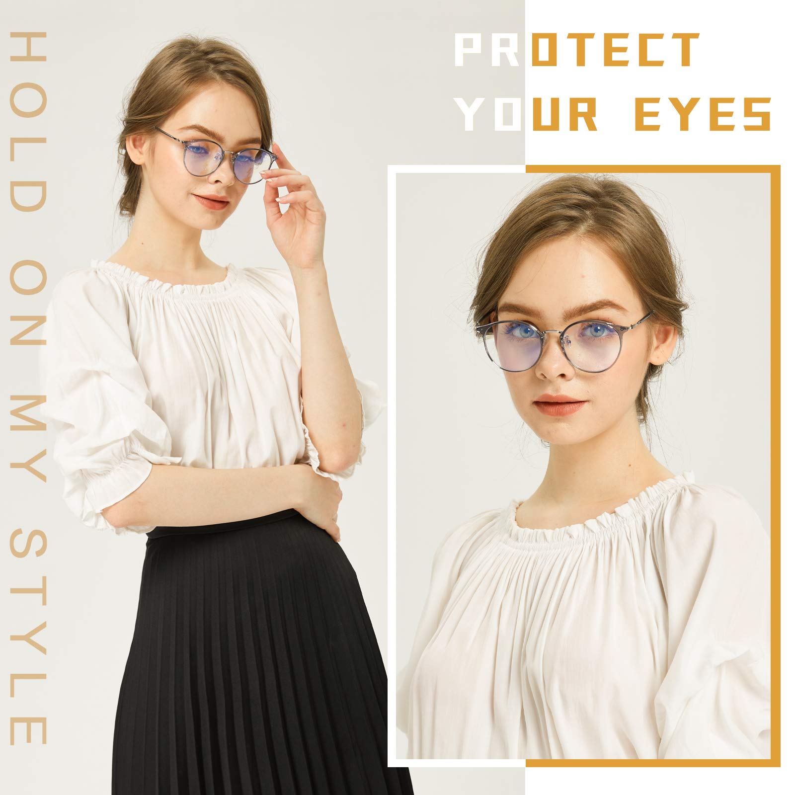 DUCO Blue Light Blocking Glasses for Women & Men - Computer Eyewear for Office & Gaming