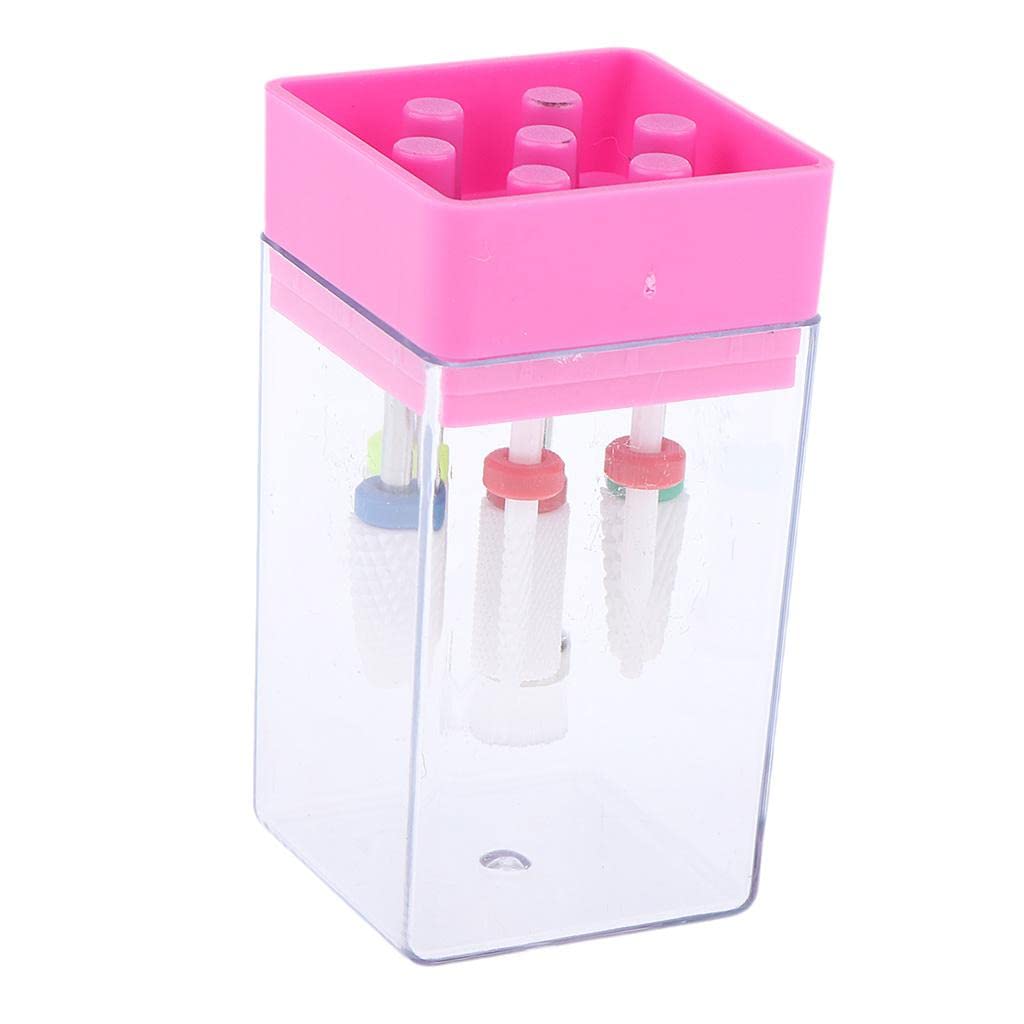 Barenx 7x Ceramic Nail Drill Bit Set - Coarse Grinding Barrel Head for Electric Nail Drills with Display Stand | Professional Manicure & Pedicure Tools for Salon & Home Use