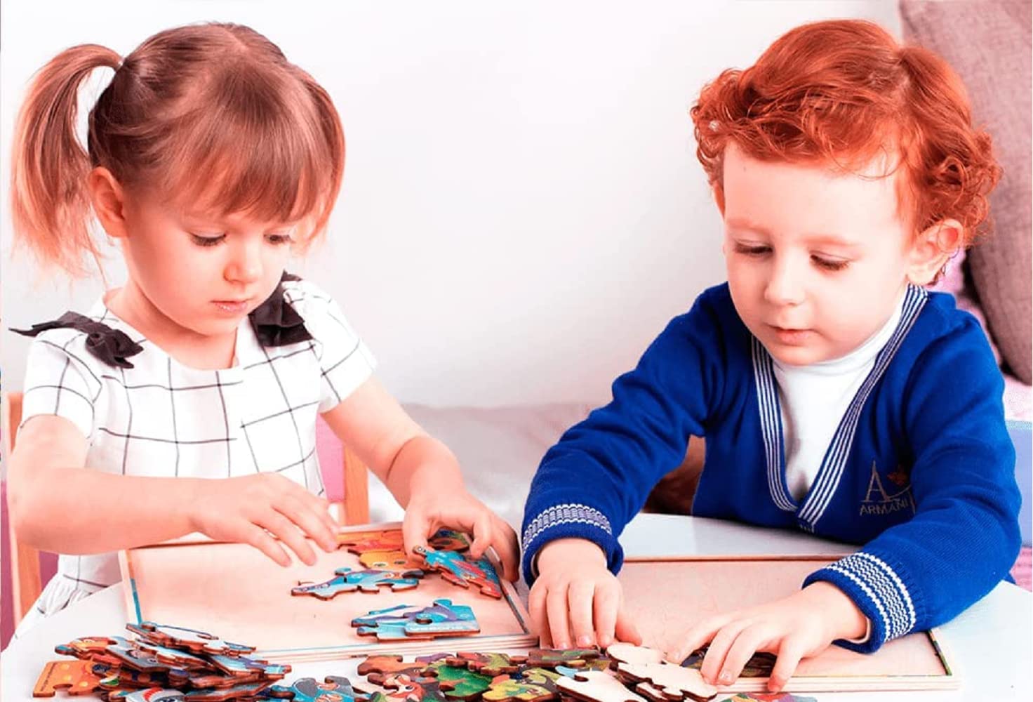 FunBlast 28-Piece Wooden Farm Animals Jigsaw Puzzle for Kids Ages 4+ | Eco-Friendly Paperless Floor Puzzle | Educational Learning Toy for Boys & Girls | Perfect for Birthday Gifts, Classroom Activities & Family Game Night