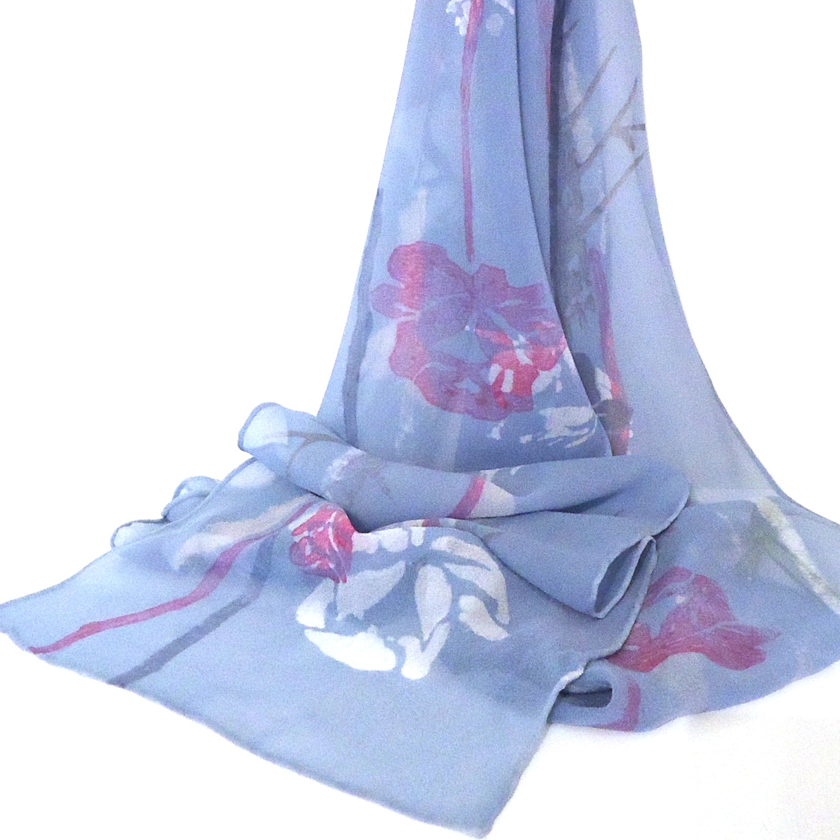 Luxury St. Onge Silk Scarf for Women - Elegant Fashion Accessory for Parties, Weddings & Office Wear - 100% Pure Mulberry Silk Shawl
