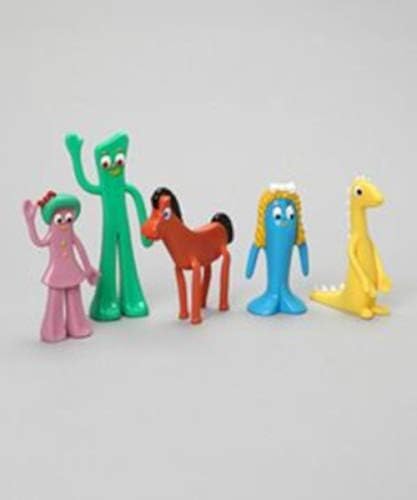 Gumby & Friends Action Figure Set - Flexible & Poseable Classic Toy Gift for Kids | Durable Multicolor Collectible Figures for Play, Display & Nostalgic Fun