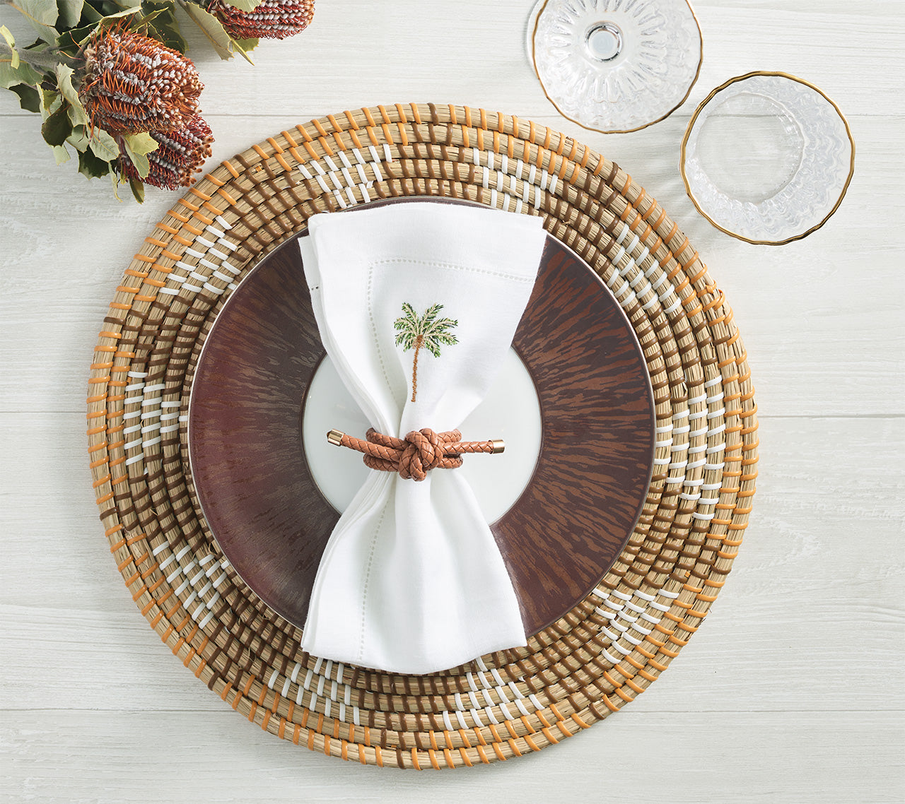 Premium Majorelle Placemats Set of 4 - Waterproof & Heat-Resistant Table Mats for Dining, Kitchen, and Outdoor Use - Elegant Home Decor for Parties & Everyday Meals