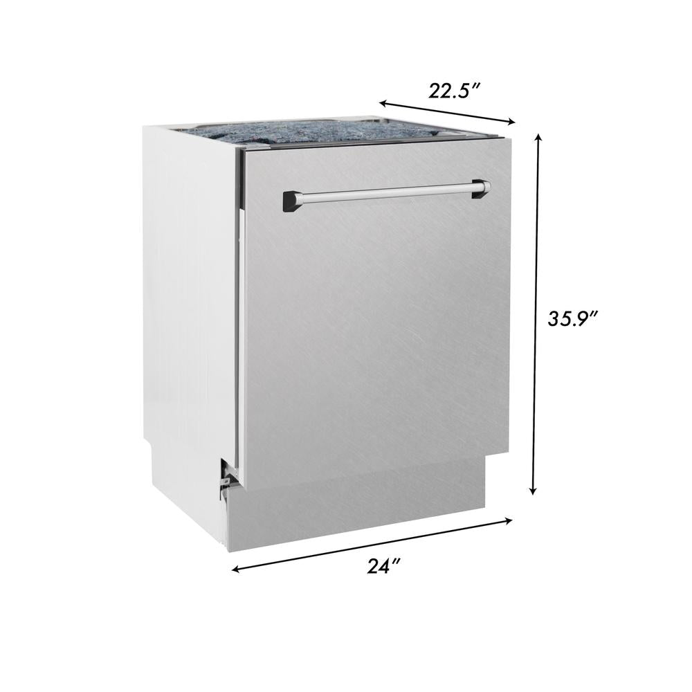 ZLINE 36 Inch Professional Kitchen Package - Stainless Steel Dual Fuel Range, Ducted Range Hood & Tall Tub Dishwasher Set for Modern Home Cooking & Entertaining