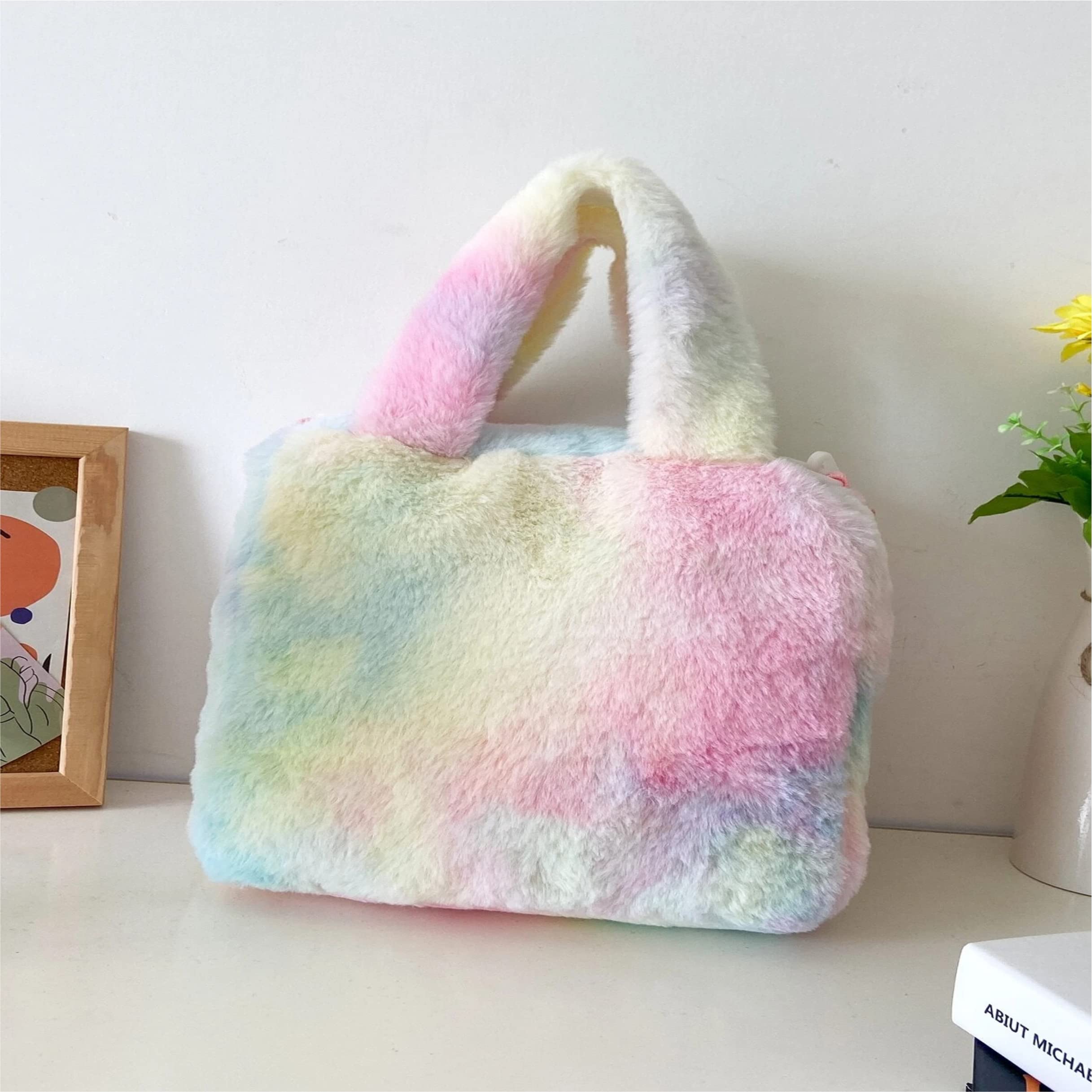 **Stylish Unicorn Shoulder Bag for Girls - Cute Fur Sling Bag, Easy to Carry, Perfect Birthday Gift & School Accessory - Ideal for School, Travel & Everyday Use**