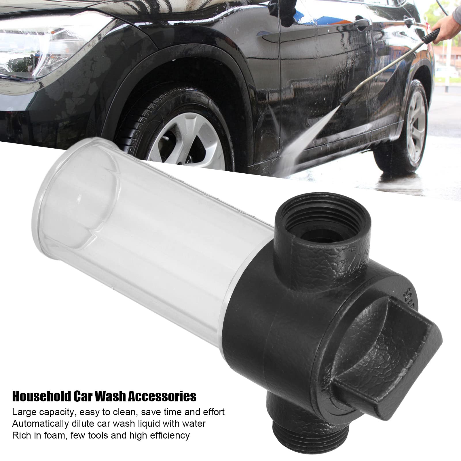 Premium Car Wash Foam Gun with 100ML Foam Bottle - High Pressure Foam Sprayer Attachment for Garden Hose - Ideal for Car Washing, Motorcycle Cleaning & Household Use