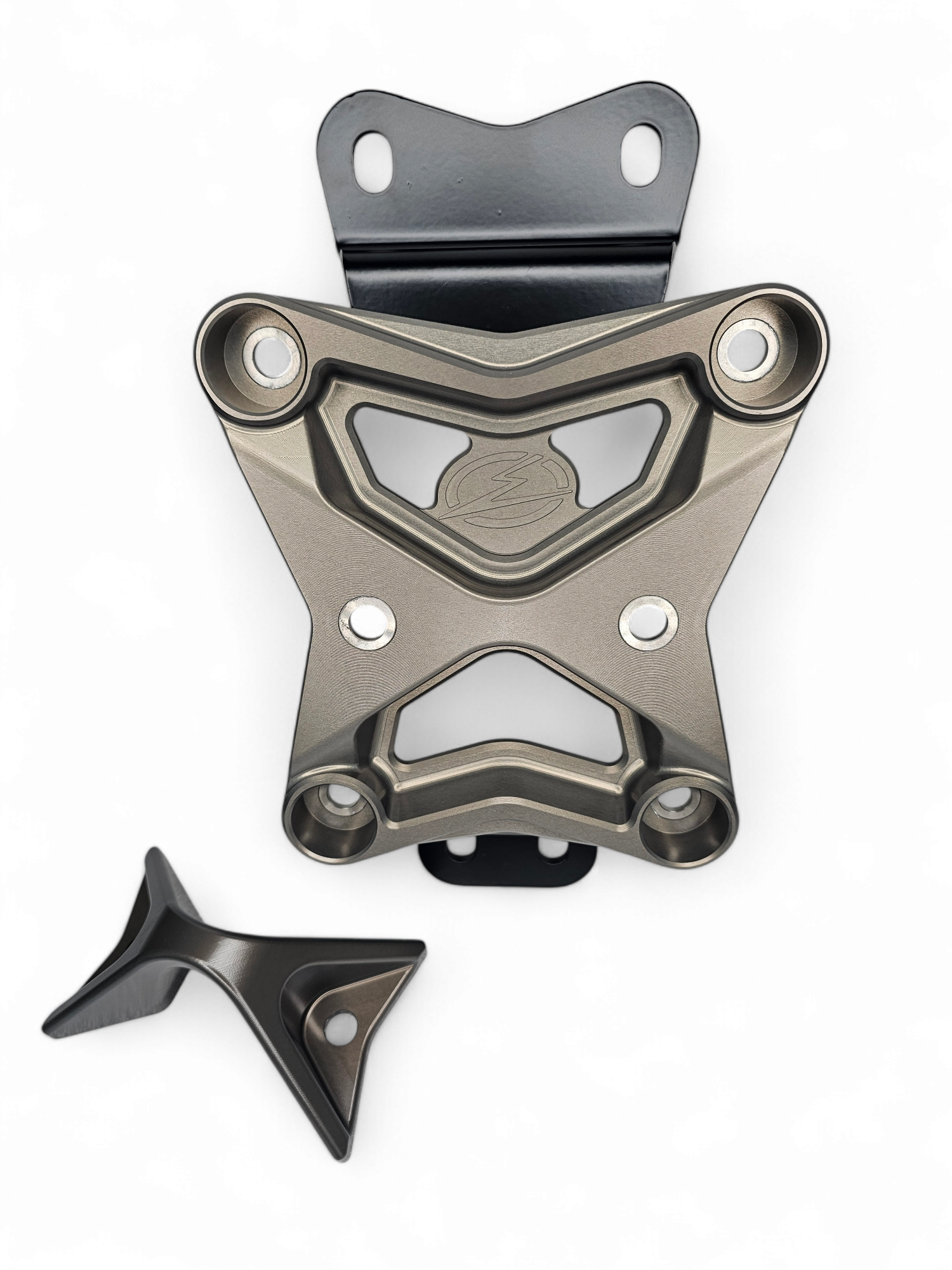 2022-2023 Can Am X3 10 Bolt Radius Rod Plate with Heavy Duty Pull Hook - Gun Metal RRP210015 - Off-Road UTV Accessory for Trail Riding & Dune Bashing