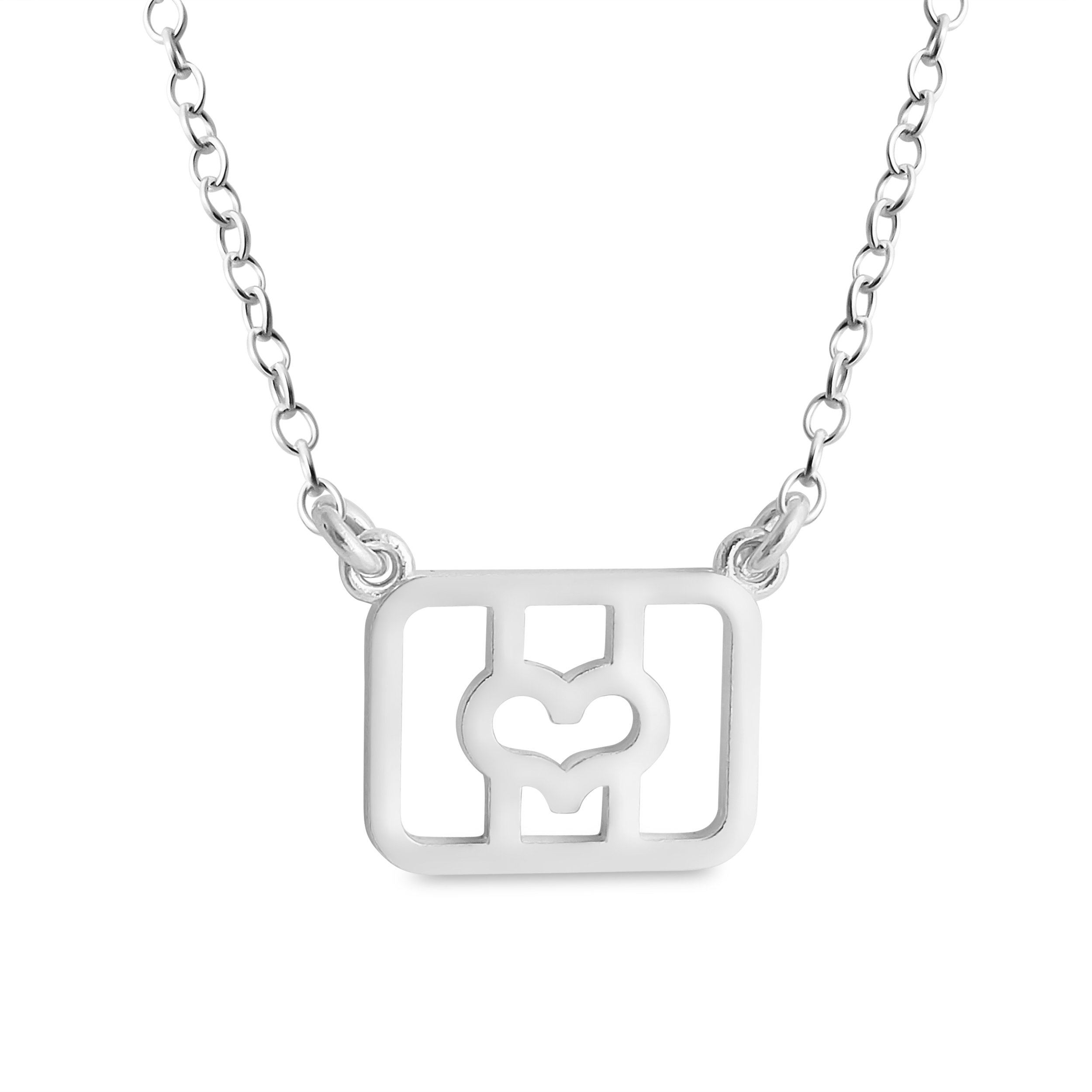 925 Sterling Silver Alphabet Initial Letter O Pendant Necklace with Heart Sideways Design - Elegant Personalized Jewelry Gift for Women - Perfect for Christmas, Birthday, Anniversary & Everyday Wear