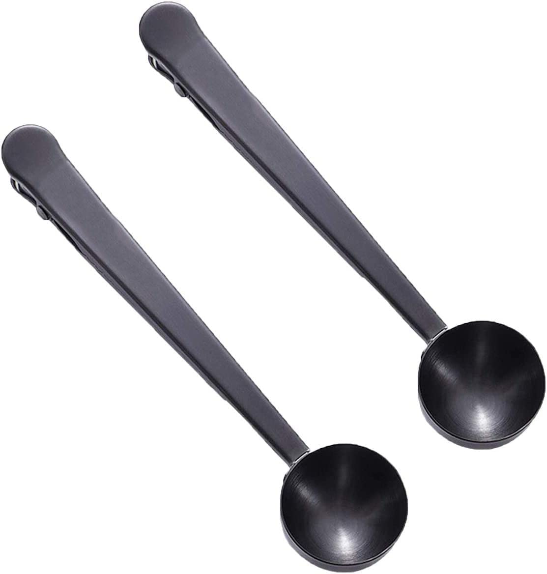 Stainless Steel Coffee Scoop Clip - Long Handle Tablespoon Measuring Spoon for Tea, Coffee, Protein Powder | Multi-Functional Kitchen Tool for Sealing Bags & Measuring Instant Drinks | Perfect for Home Barista, Camping & Baking Needs