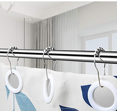 14 Pack Shower Curtain Hooks Rings - Rustproof Bathroom Accessories for Shower Liners & Curtains | Perfect for Bathroom, RV, and Dorm Decor