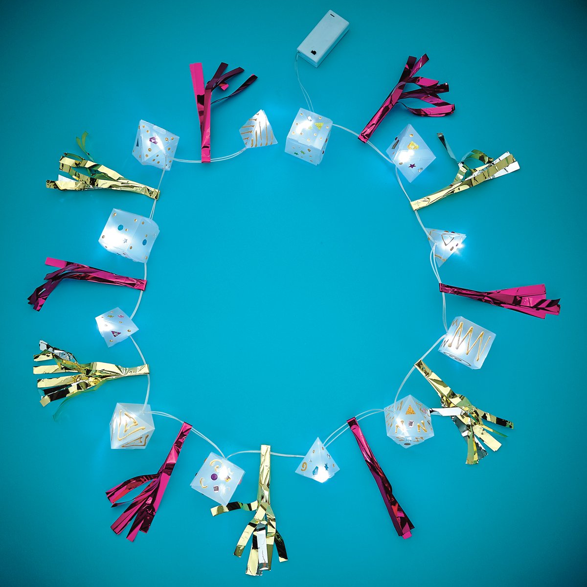 Creativity for Kids Geo Party Lights - DIY Glow in The Dark Craft Kit for Girls & Boys - Perfect for Birthday Parties, Room Decor & Night Lights