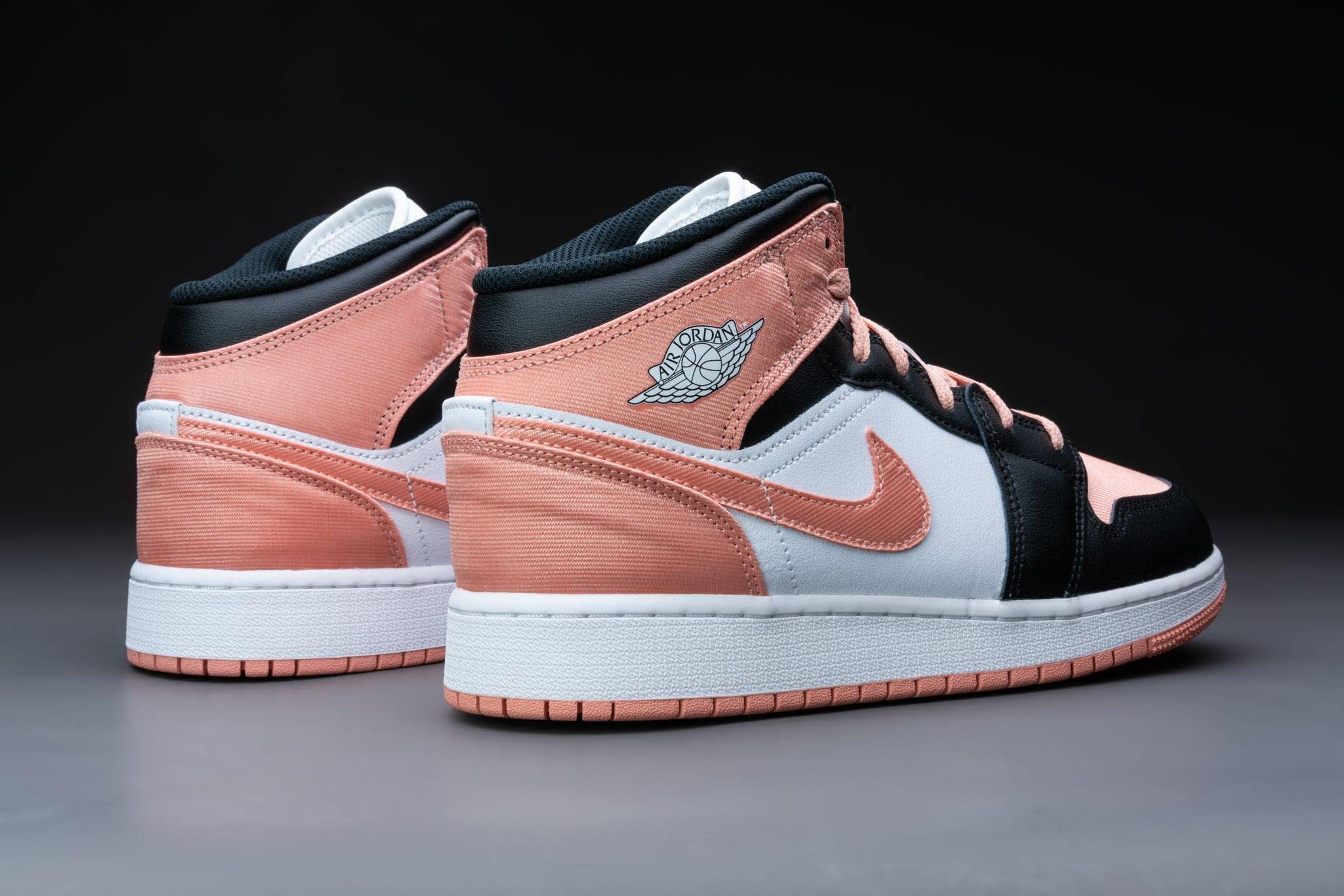 Nike Women's Air Jordan 1 Mid Basketball Shoes - Pink Size 6.5 US | Retro Sneakers for Streetwear, Casual Fashion & Basketball Court Performance