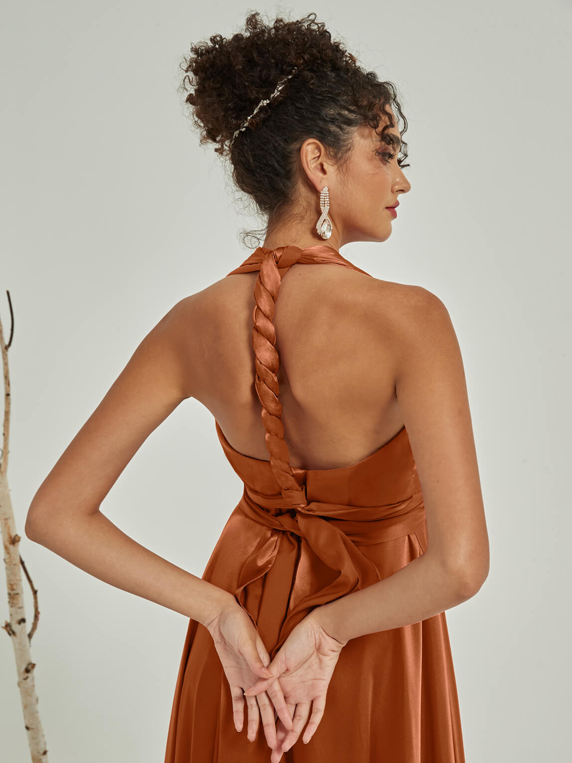 Cooper Satin Convertible Bridesmaid Dress - Multi-Way Wrap A-Line Gown for Weddings, Parties & Formal Events | Elegant & Versatile Bridesmaid Attire