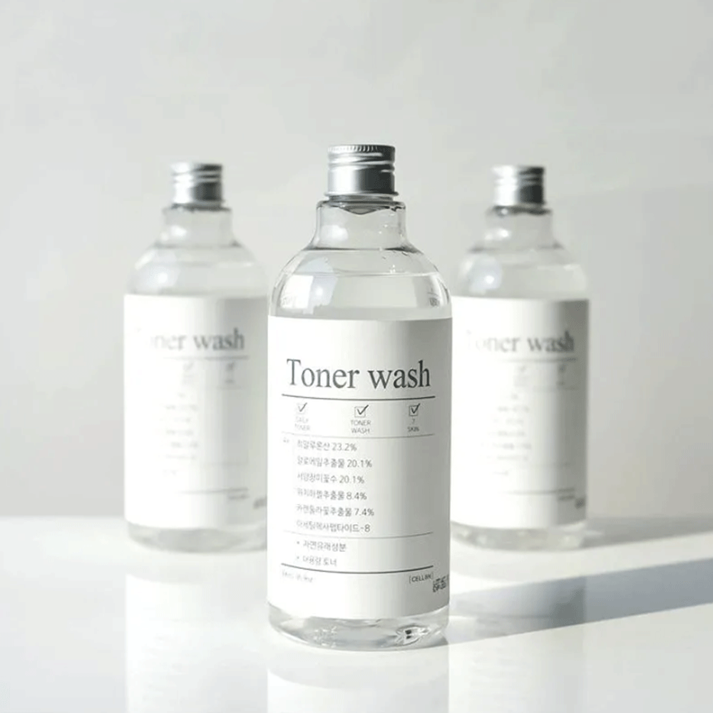 CELLBN Toner Wash 500ml - Hydrating Facial Cleanser for All Skin Types | Perfect for Daily Skincare Routine & Makeup Removal