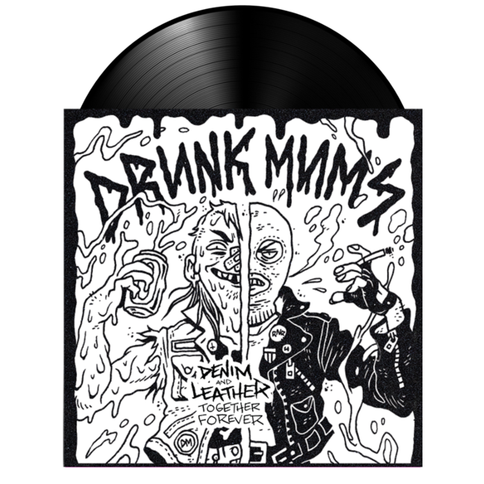 Drunk Mums Denim & Leather Vinyl LP Record - Punk Rock Music Album for Collectors & Music Lovers | Perfect for Home Listening, Parties & Vinyl Collections
