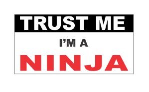 Funny Hard Hat Stickers - Trust Me I'm a Ninja (3-Pack) | JS Artworks | Perfect for Construction Workers, Safety Helmets & DIY Projects