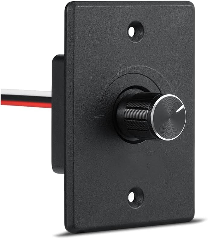 12V PWM Rotary Dimmer Switch for RV, Boat, Camper Van & Truck - High Side Light Dimmer for LED Strip Lights, Puck Lights & Awning Lights - Perfect for Travel Trailers & Marine Lighting Systems
